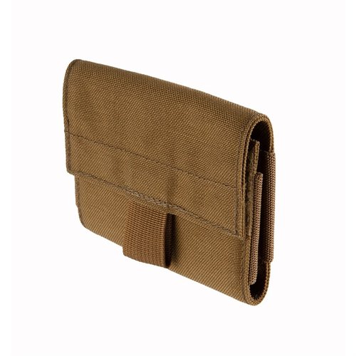 Hunter Ammo Wallet w kolorze Coyote Brown to kompaktowe rozwiązanie do przechowywania amunicji, mieszczące 10 nabojów, wykonane z wytrzymałego 1000D Cordura.