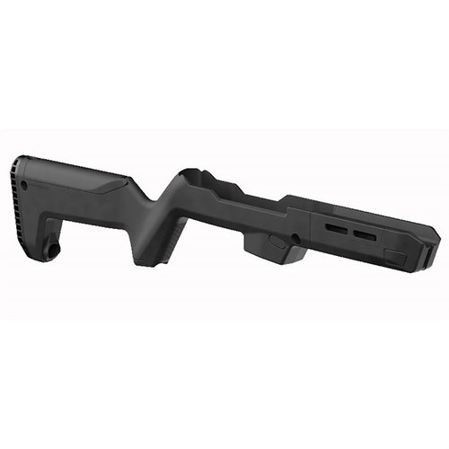 Magpul PC Carbine Backpacker Stock zapewnia łatwość transportu, funkcjonalność M-LOK, miejsca na magazynki oraz komfort strzelania dzięki regulowanej długości.