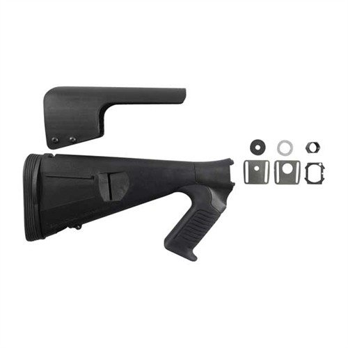 Urbino Tactical Buttstock poprawia komfort i zwrotność z pancerzem, oferując regulowany podnóżek policzkowy, doskonałą kontrolę broni i redukcję odrzutu.