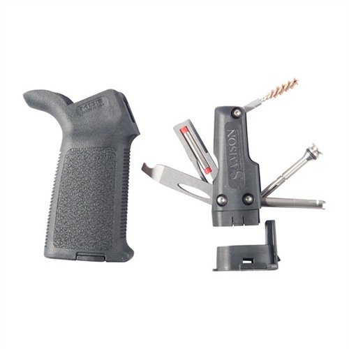 Wszechstronny MOE Grip z narzędziem przetrwania to mini zestaw naprawczy, który przechowasz w rękojeści, zapewniając szybki dostęp do niezbędnych narzędzi.