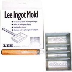 Mold do ingotów Lee wykonany z aluminium odpornego na rdzę, umożliwia odlewanie ingotów 1/2 i 1 lb, idealny do przetapiania i stopowania.
