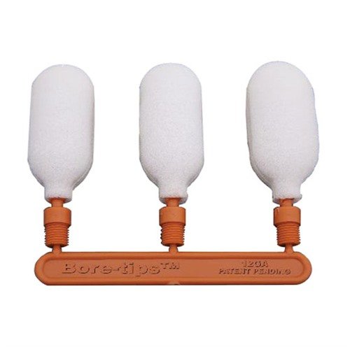 Bore Tips to wygodne, wielokrotnego użytku końcówki do precyzyjnego czyszczenia, idealnie dopasowujące się do lufy, odporne na większość chemikaliów czyszczących.