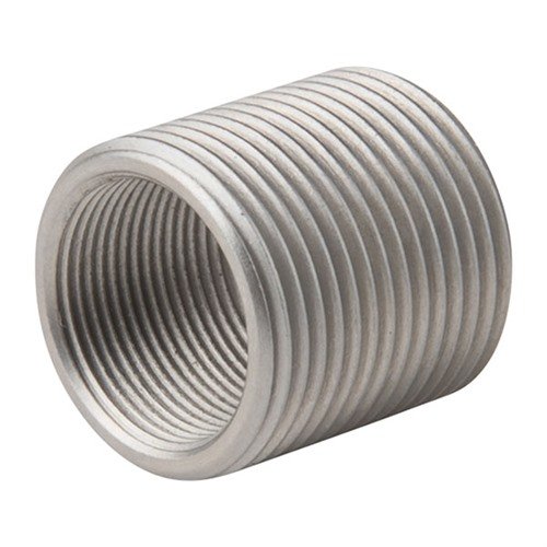 Adapter wątkowy 1/2-36 do 5/8-24 wykonany ze stali nierdzewnej, zapewnia precyzyjne dopasowanie, zwiększa wytrzymałość połączenia i poprawia wyrównanie lufy.