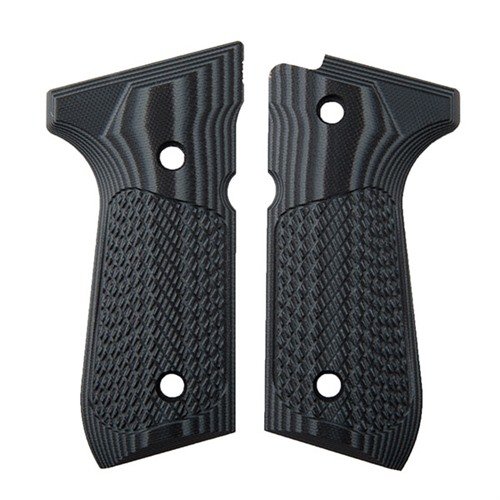 Beretta 92 Tactical Slant Grips od VZ Grips oferują agresywną teksturę, zapewniając doskonałą przyczepność w każdych warunkach, co zwiększa komfort i kontrolę.