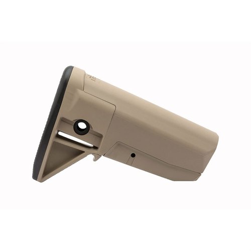 BCMGUNFIGHTER Stock to lekki i wytrzymały chwyt, zapobiegający splątaniu, z nowym zatrzaskiem, ambidextrous QD i wysoką odpornością na uderzenia.