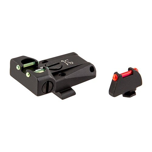 Zestaw celowników FIBER OPTIC ADJUSTABLE SIGHT SET dla GLOCK® łączy precyzyjną regulację, solidną stal i wymienne wkłady włókna optycznego w kompaktowej formie.
