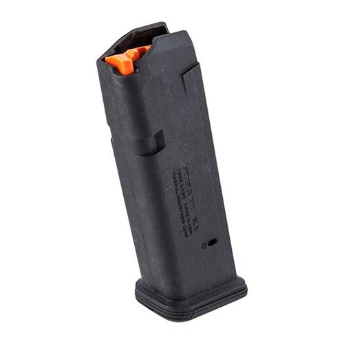 Trwały magazyn PMAG® GL9® do Glock® 17, wykonany z polimeru, z wzmocnionymi brzegami, stalową sprężyną i łatwym demontażem bez narzędzi.