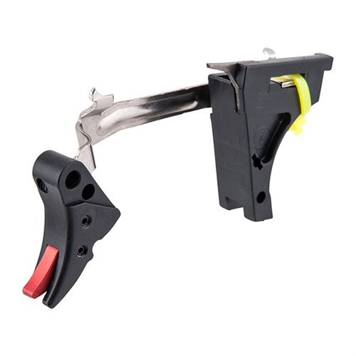 Zestaw FULCRUM DROP-IN do Glock® oferuje łatwy montaż, precyzyjny opór, regulację oraz krótszy reset, zapewniając doskonałą kontrolę i wygodę.