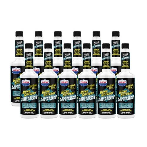 Lucas Extreme Duty Bore Solvent skutecznie czyści i chroni broń, usuwa zanieczyszczenia, zapewnia ochronę przed rdzą, idealny do ultradźwiękowych czyścików.