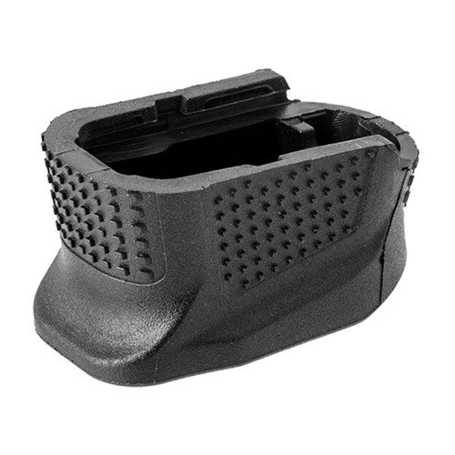 Enhanced Magazine Plate dla Glock® 42 zwiększa pojemność o +2, poprawia kontrolę i ułatwia szybkie zmiany magazynka, zapewniając lepszą celność.