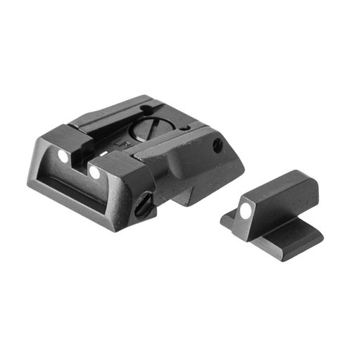 LPA NOVAK Adjustable Sight Sets oferują precyzyjne ustawienia, niskoprofilowy design do łatwego chowania oraz różne konfiguracje dla celności i wygody w użyciu.