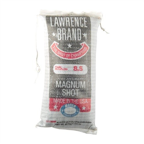 Lawrence Magnum Lead Shot #8.5 zapewnia ciasne wzory i głęboką penetrację dzięki wysokotwardości stopowi, a grafitowa powłoka ułatwia ładowanie.