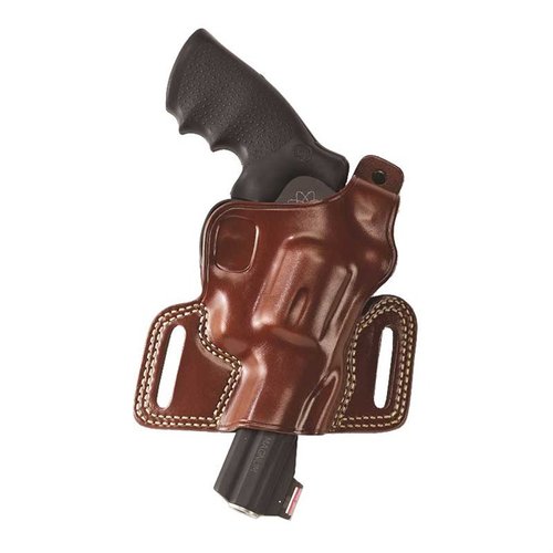 Kompaktowy i bezpieczny holster Silhouette™ z premium skórą, dostosowany do Glock® 21, oferuje komfort noszenia i szybki dostęp dzięki wzmocnionemu zapięciu.