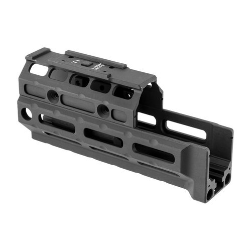 Lekki i wytrzymały handguard M-LOK AK-47 od Midwest Industries, łatwy montaż, system blokujący, kompatybilność z akcesoriami oraz wykonanie w USA.