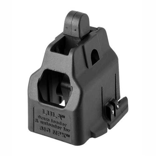 SIG SAUER MPX LULA 9MM MAGAZINE LOADER to wszechstronny loader i unloader, eliminujący ból kciuka, wydłużający żywotność magazynków i wygodny w użyciu.