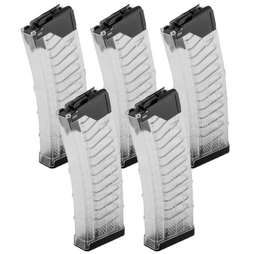 L5AWM TRANSLUCENT CLEAR 30-rd magazyny AR-15 to lekkie, wytrzymałe magazyny o doskonałej funkcjonalności, odporne na ekstremalne warunki i zapewniające płynne podawanie amunicji.