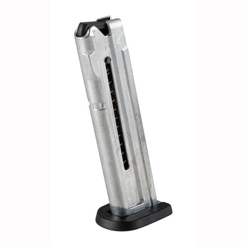 Zamienny magazynek ATI do pistoletu GSG Firefly .22 LR, wykonany z metalu, z pojemnością 10 nabojów, wytrzymałą konstrukcją i srebrnym wykończeniem.