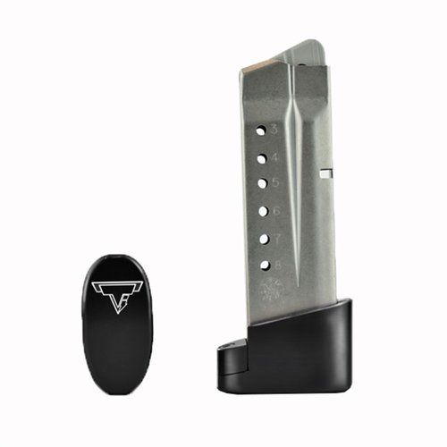 Rozszerzenie magazynka Taran Tactical do Smith & Wesson M&P Shield zwiększa pojemność o 1-2 naboje, jest łatwe w montażu i wykonane z aluminium lotniczego.