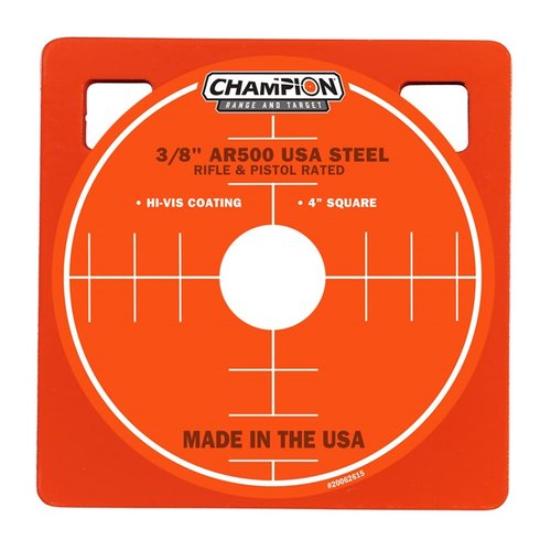 Cele stalowe Champion Center Mass z wysokiej jakości stali AR500 zapewniają natychmiastową wizualną i dźwiękową potwierdzenie trafienia oraz trwałość na lata.