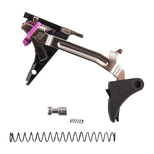 ZEV Technologies Pro Trigger Kit do Glock® Gen 4 oferuje precyzyjny, lekki spust z poprawioną geometrią, ergonomiczną podkładką i niezawodnym resetem.