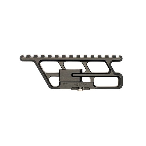 Yugo Lower Rail Optic Mount RS Regulate zapewnia stabilne mocowanie optyki na karabinie AK, wykonany z lekkiego aluminium, z możliwością regulacji wysokości i pozycji.