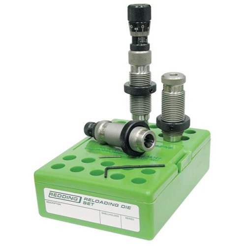 Zestaw die Redding National Match to idealne rozwiązanie dla poważnych strzelców sportowych, zawiera Full Length Sizing Die, Taper Crimp Die i Competition Bullet Seater.