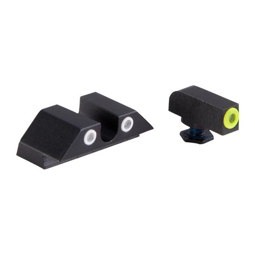 PERFECT DOT TRITIUM NIGHT SIGHTS dla Glock® zapewniają wyjątkową jasność, trwałość i łatwość w celowaniu w każdych warunkach oświetleniowych.