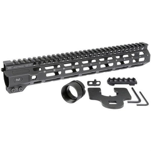 Combat M-LOK Free Float Handguard do AR-15, wykonany z aluminium, z 7 punktami M-LOK i stałym szyną Picatinny, idealny do personalizacji broni.