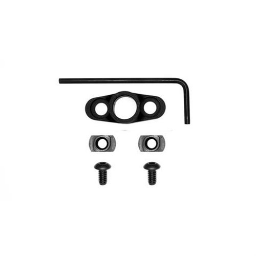 Grovtec M-LOK Non-Rotating Flanged Push Button Base to solidny punkt mocowania dla slingów QD, łatwy w montażu, wykonany z lekkiego aluminium, zmniejsza ryzyko zaczepienia.