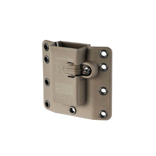 Copia Single Magazine Carrier to wytrzymały, ambidextralny uchwyt na magazynki, kompatybilny z wieloma modelami pistoletów, zapewniający komfort i dyskrecję noszenia.