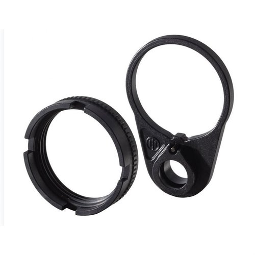 Zestaw Ratchet Lock Castle Nut End Plate od Primary Weapons to łatwa w instalacji alternatywa dla stakingu, kompatybilna z mil-spec i commercial buffer tubes, z mocowaniem QD.