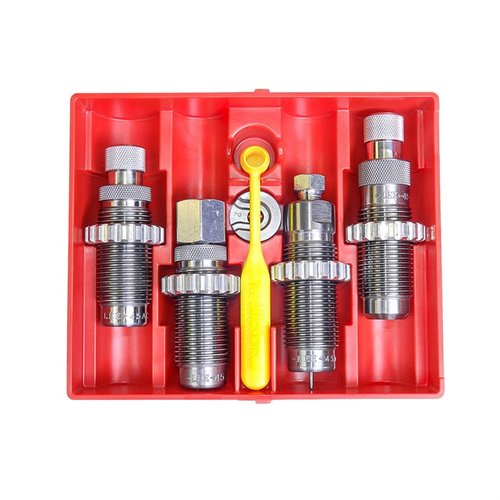 Zestaw 4 DIE - DELUXE PISTOL DIE SET 380 AUTO zawiera wszystkie niezbędne narzędzia do precyzyjnego ładowania amunicji, w tym Carbide Factory Crimp Die.