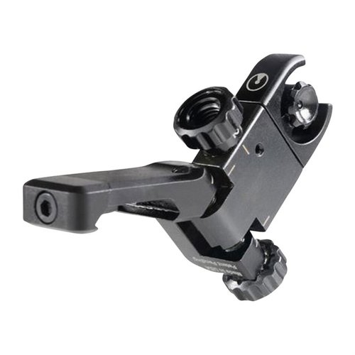 Ultradyne C4 Offset Folding Rear Sight to innowacyjne rozwiązanie dla strzelców AR-15, oferujące precyzyjny obraz celowniczy oraz możliwość montażu na szynach MIL-STL 1913.