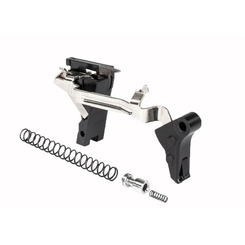 ZEV Technologies PRO Flat Face Drop-In Trigger Kit do GLOCK® zapewnia czystszy i bardziej precyzyjny spust oraz zwiększoną trwałość dzięki innowacyjnej konstrukcji.