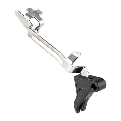 Syndicate Polymer Trigger to łatwy w montażu spust z płaskim profilem, zapewniający lepsze czucie oraz wydajność dzięki fabrycznie dostrojonej belce spustowej.