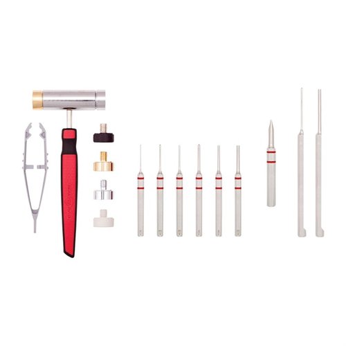 Zestaw ACCU-PUNCH® Hammer & Pin Punch to wszechstronny zestaw narzędzi do AR-15, oferujący ergonomiczny młotek i różnorodne wbijaki do precyzyjnej konserwacji.