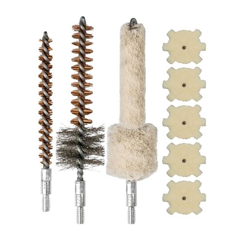 Zestaw szczotek AR-15 REAL AVID zapewnia skuteczne czyszczenie komory i lufy, usuwając węgiel z trudnodostępnych miejsc i zapewniając doskonałe nawilżenie.