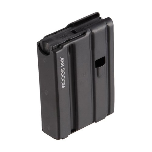 .458 SOCOM MAGAZYNKI D&H INDUSTRIES wykonane z aluminium w czarnym wykończeniu, dostępne w wersjach 4-rd i 10-rd, idealne do karabinów AR-15.