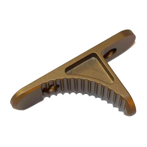 GripStop M-LOK to lekka, kompaktowa konstrukcja z aluminium 6061-T6, zapewniająca prawidłową ergonomię strzelca i odporność na ekstremalne warunki.