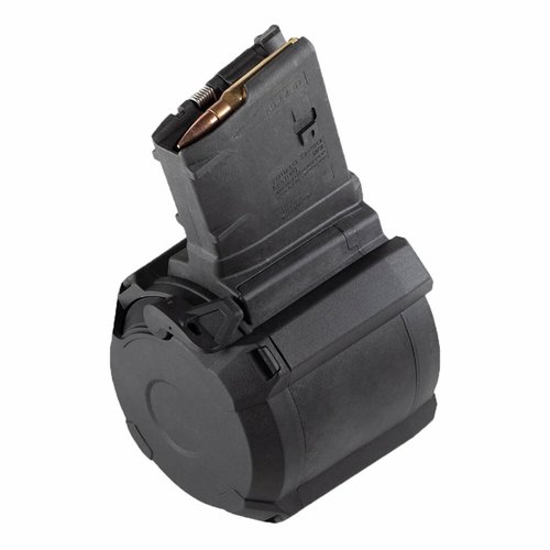 Magpul PMAG D-50 LR/SR GEN M3 to lekki, wytrzymały magazyn bębnowy 50 nabojowy 7.62x51 NATO/.308 Winchester, zapewniający niezawodność i łatwość załadunku.