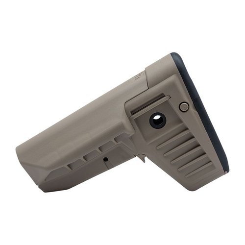 BCMGUNFIGHTER SOPMOD MOD 1 to ergonomiczna kolba z lepszym podparciem policzka, systemem mocowania sling, szybkim odczepem i schowkiem w poduszce.