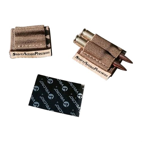 SAP Two Round Holder umożliwia przechowywanie dodatkowych dwóch nabojów w zasięgu ręki, łatwo mocując się na prawie każdej broni za pomocą Velcro.