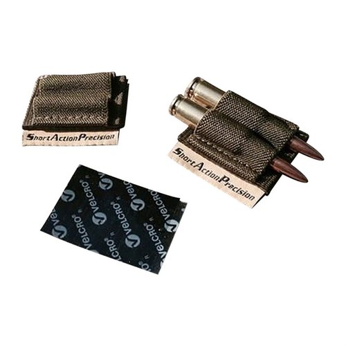 SAP Two Round Holder pozwala na szybkie przechowywanie dodatkowych dwóch nabojów przy strzelbie, idealny do różnych kalibrów, mocno przymocowany dzięki Velcro.