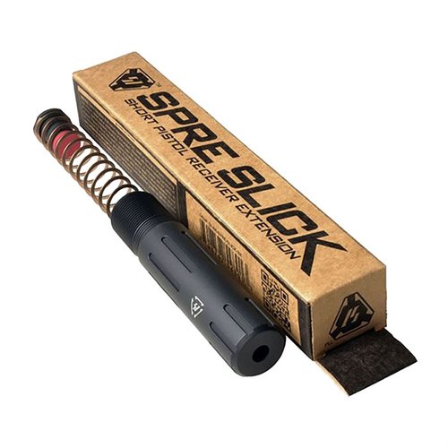 Zestaw AR SHORT PISTOL RECEIVER EXTENSION BUFFER TUBE zapewnia kompaktową konstrukcję, wytrzymały materiał 7075-T6 oraz niezawodne działanie dzięki tungstenowemu bufferowi.