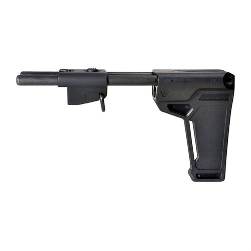 Popraw ergonomię i funkcjonalność swojej broni dzięki stabilizatorowi Strike Industries do systemu montażowego MPX/MCX, który składa się do kompaktowych rozmiarów.