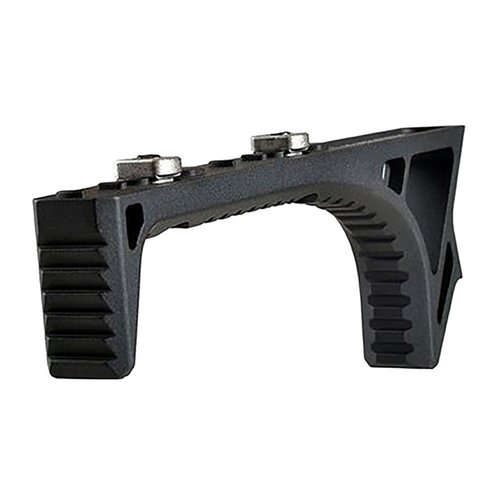 SI LINK CURVED FOREGRIP to wytrzymały uchwyt z aluminium 6061T6, kompatybilny z systemami M-Lok i Keymod, zapewniający stabilność i wszechstronność w strzelaniu.