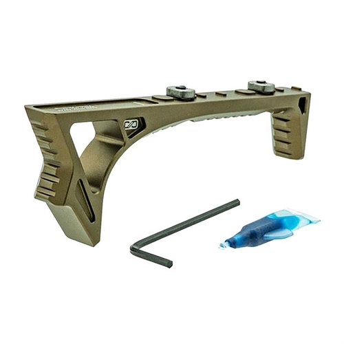 SI LINK CURVED FOREGRIP to wytrzymały uchwyt wykonany z aluminium 6061T6, kompatybilny z systemami M-Lok i Keymod, zapewniający stabilność i wszechstronność podczas strzelania.