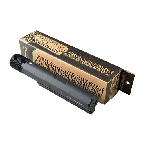 Zaawansowany Buffer Tube od Strike Industries łączy nowoczesny design z funkcjonalnością, zmniejsza tarcie, jest lżejszy i mocniejszy dzięki aluminium 7075-T6.