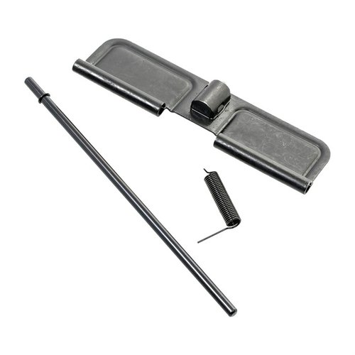 Zestaw Ejection Port Cover Kit od CMMG zawiera wszystkie niezbędne elementy, w tym pokrywę, pręt i sprężynę, do łatwej instalacji w górnej części AR-15.