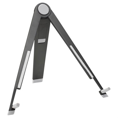 LONGSHOT Portable Tablet Stand umożliwia wygodne ustawienie tabletów na stanowisku strzeleckim, oferując dwa kąty widzenia i możliwość przechowywania w kieszeni.